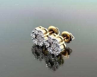 10k diamond earrings