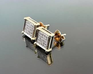 10k square earrings
