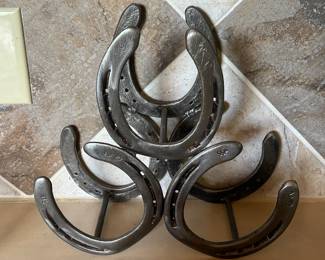 Lot #48 - $18 -Horseshoe winerack - 11-1/2"W x 10-3/4"H