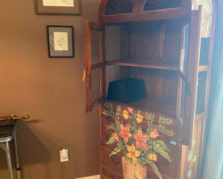 Hand painted apothecary cabinet