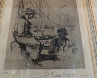 Signed Limited Edition Etching "The Argument" by GORDON GRANT