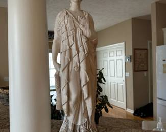 Vintage Concrete Figural Statue