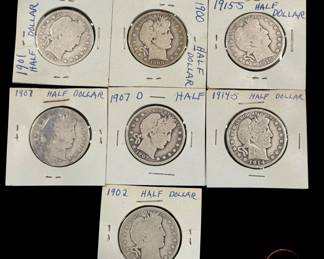 BARBER Silver Half Dollars