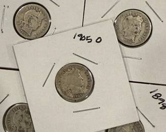 BARBER Silver Dimes