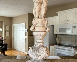 Vintage Concrete Figural Statue