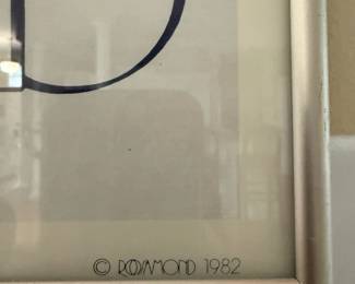1980's Framed Print "Stripes" by Christine ROSAMOND