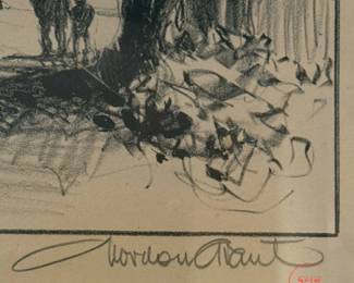 Signed Etching "Sun and Shadow" by GORDON GRANT