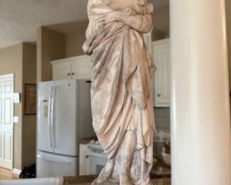 Vintage Concrete Figural Statue