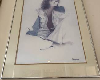 1980's Framed Print "Summer Mood" by Christine ROSAMOND