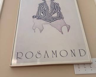 1980's Framed Print "Stripes" by Christine ROSAMOND