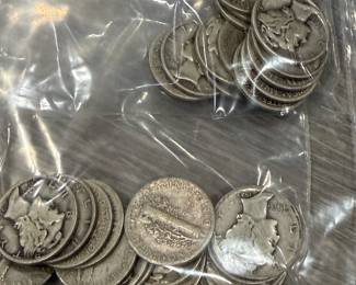 MERCURY Silver Dimes - Unsearched