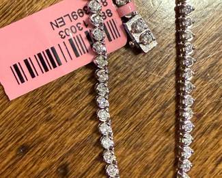 3ct Lab Grown Diamond Necklace in Sterling Silver