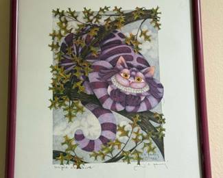 Signed Limited Edition "Purple Cheshire" by J.S. Perry