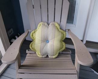 Adirondack Chair, composite material, pillow included