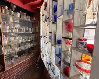 lots of patriotic glassware