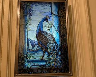 Peacock Tiffany Style Glass