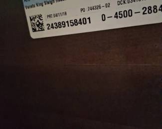 ***Available for pre sale*** King Veneto Sleigh Bed and mattress (always protected with a cover) $495