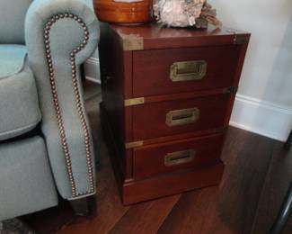 Vintage Campaign Style End Table