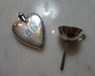 Sterling Perfume Heart Perfume Pendent/Perfume Funnel