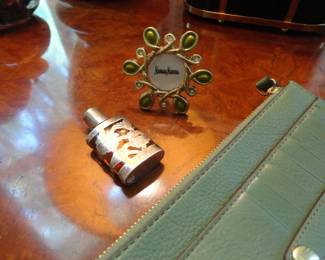 Sterling Perfume Bottle/ Jay Strongwater frame