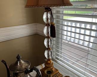 Silverplate Pitchers/ Pair of Bubble Lamps