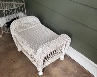 Vintage Wicker Bench