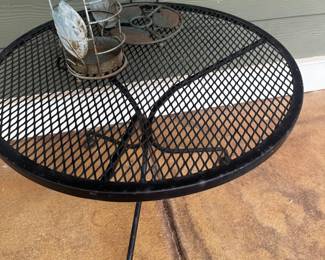 Vintage Round Wrought Iron Table