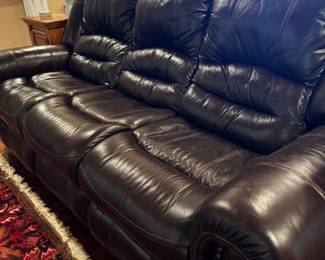 Leather Reclining Sofa