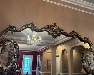 Fabulous Vintage French Rococo Louis XV Mantle Mirror