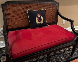 Cane Back Settee Bench