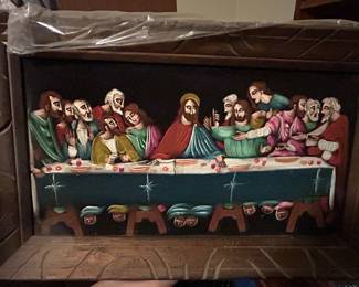 Fabric framed last supper