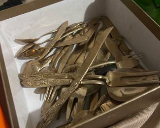 Thai brass flatware set - Buddha