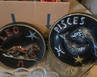 Vintage chalkware wall decor