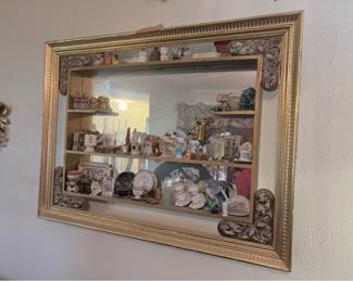 Mirrored trinket shelf