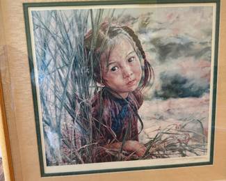 young girl painting