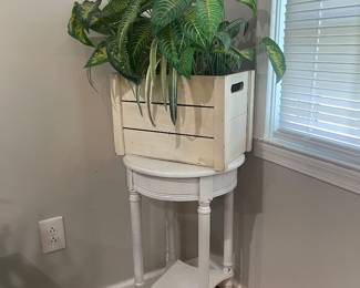 Plant stand with decorative box