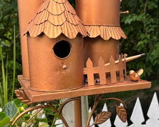 Interesting Copper Color Ornamental Birdhouse