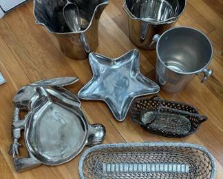 Great Selection of Metal Serving Pieces