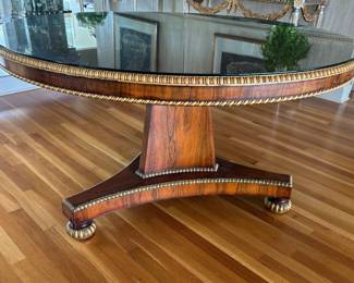 Regency Style Dining Table with Gilt Detailing - Really Beautiful