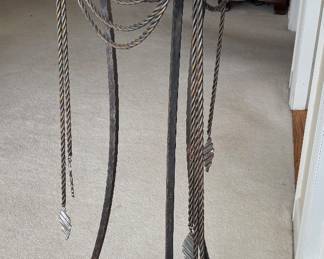 Rope and Tassel Pedestal Table