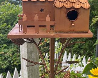 Interesting Copper Color Ornamental Birdhouse