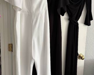 3 Wonderful Evening Pantsuit Options - Single Sleeve Black and White