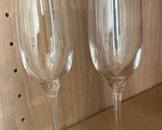 Tiffany and Co Pair Champagne Flutes