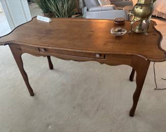 Single Drawer Pine Beveled Table/Deck - unusual