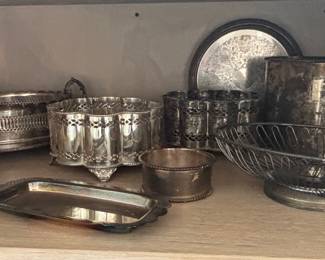 Variety of Good Silver Plate Serving Pieces
