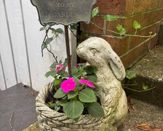 Rabbit Planter with Message...