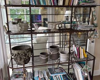 Large Bakers Rack with Garden Related Accessories
