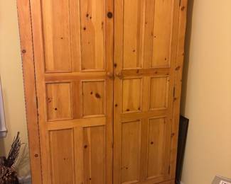 Interesting Pine Cabinet with Desk