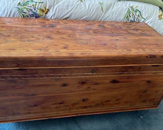 Beautiful large Cedar Chest - Hand Painted Detail