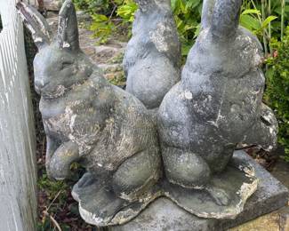Pair of Rabbit Potted Plant Holders